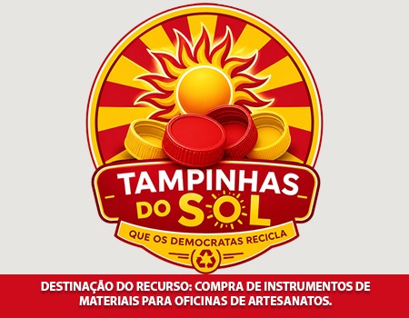 Tampinhas do Sol que os Democratas Recicla